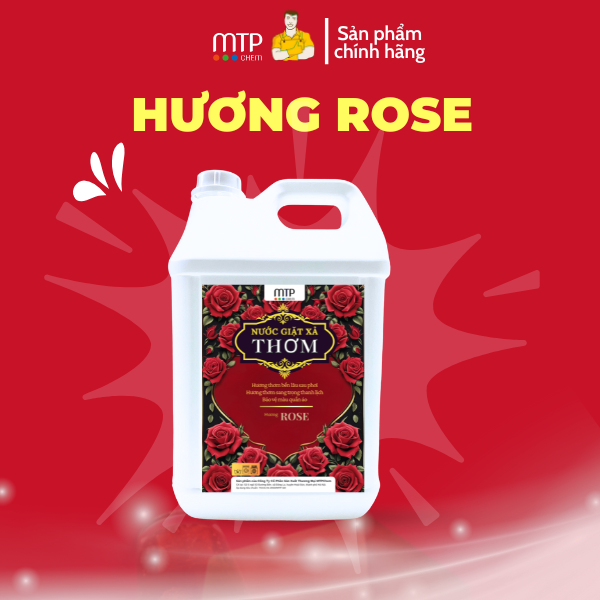 Nước Giặt Xả Lưu Hương cho nhà nghỉ, khách sạn, giặt là công nghiệp- Hương Rose